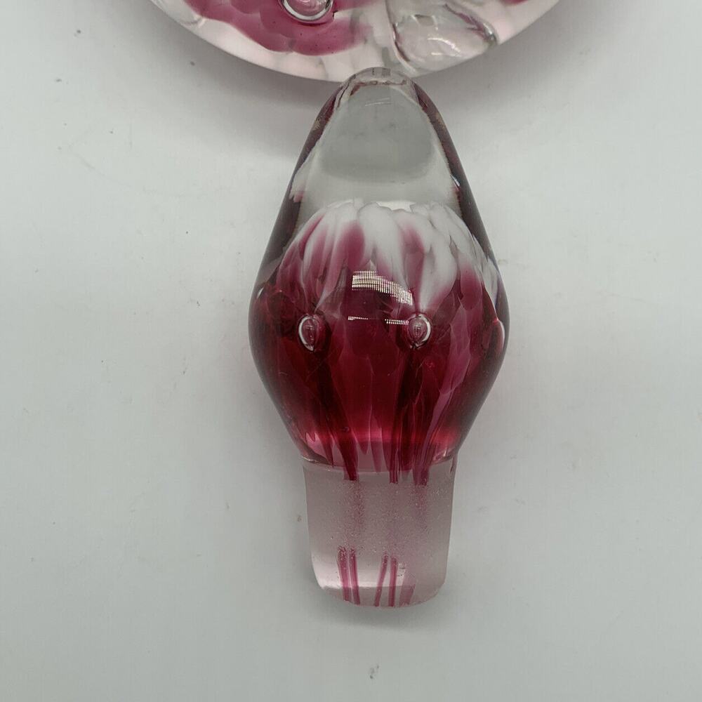 Vtg Joe Rice Perfume Bottle Cranberry Trumpet Flower Bullicanti - Picture 4 of 12